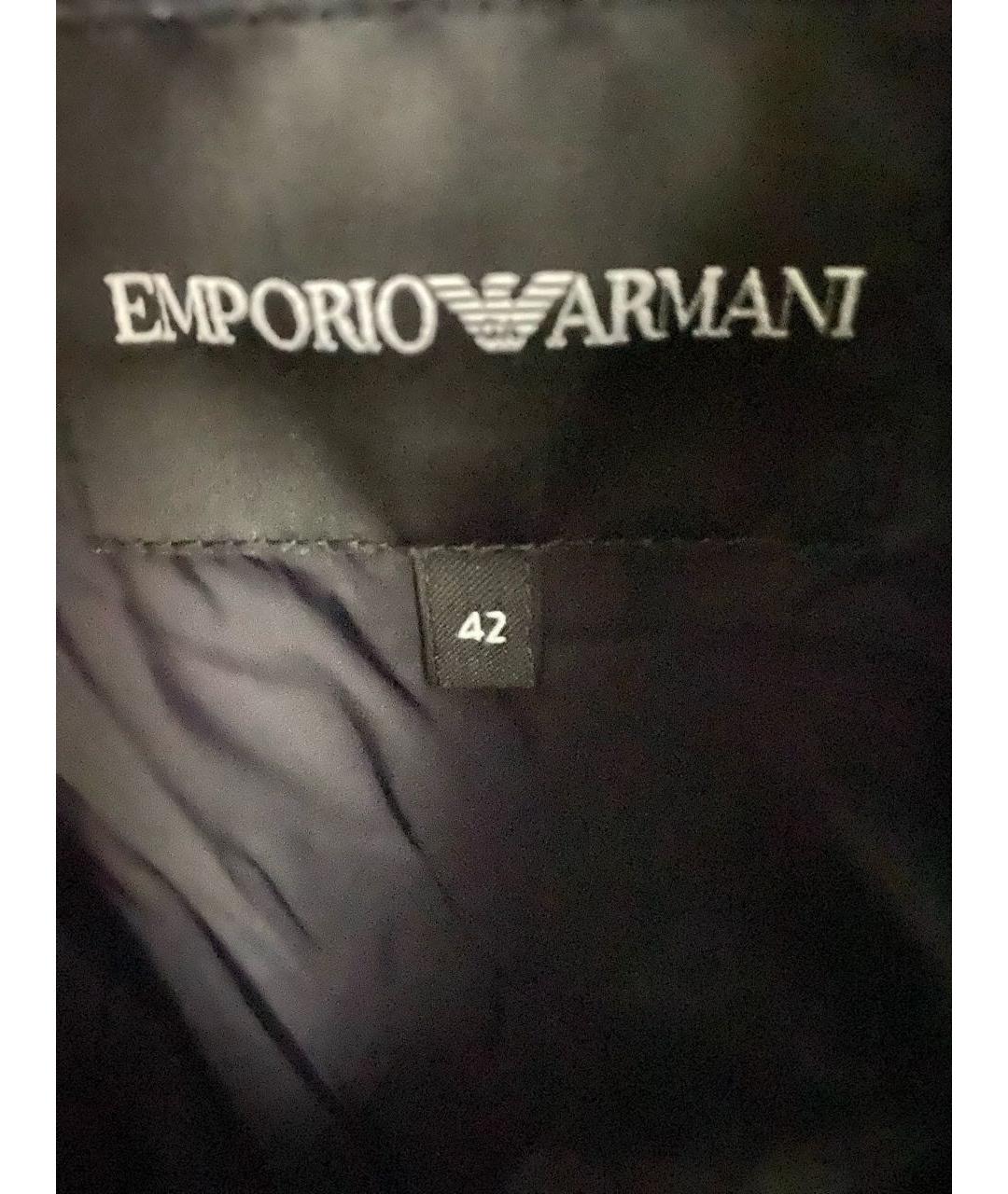 EMPORIO ARMANI Черная полиэстеровая куртка, фото 3