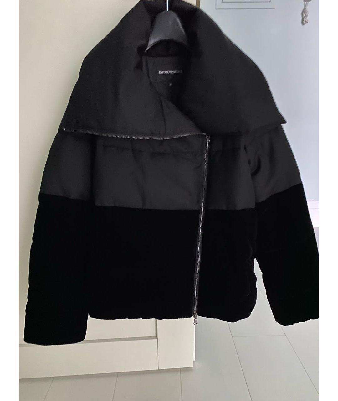 EMPORIO ARMANI Черная полиэстеровая куртка, фото 5