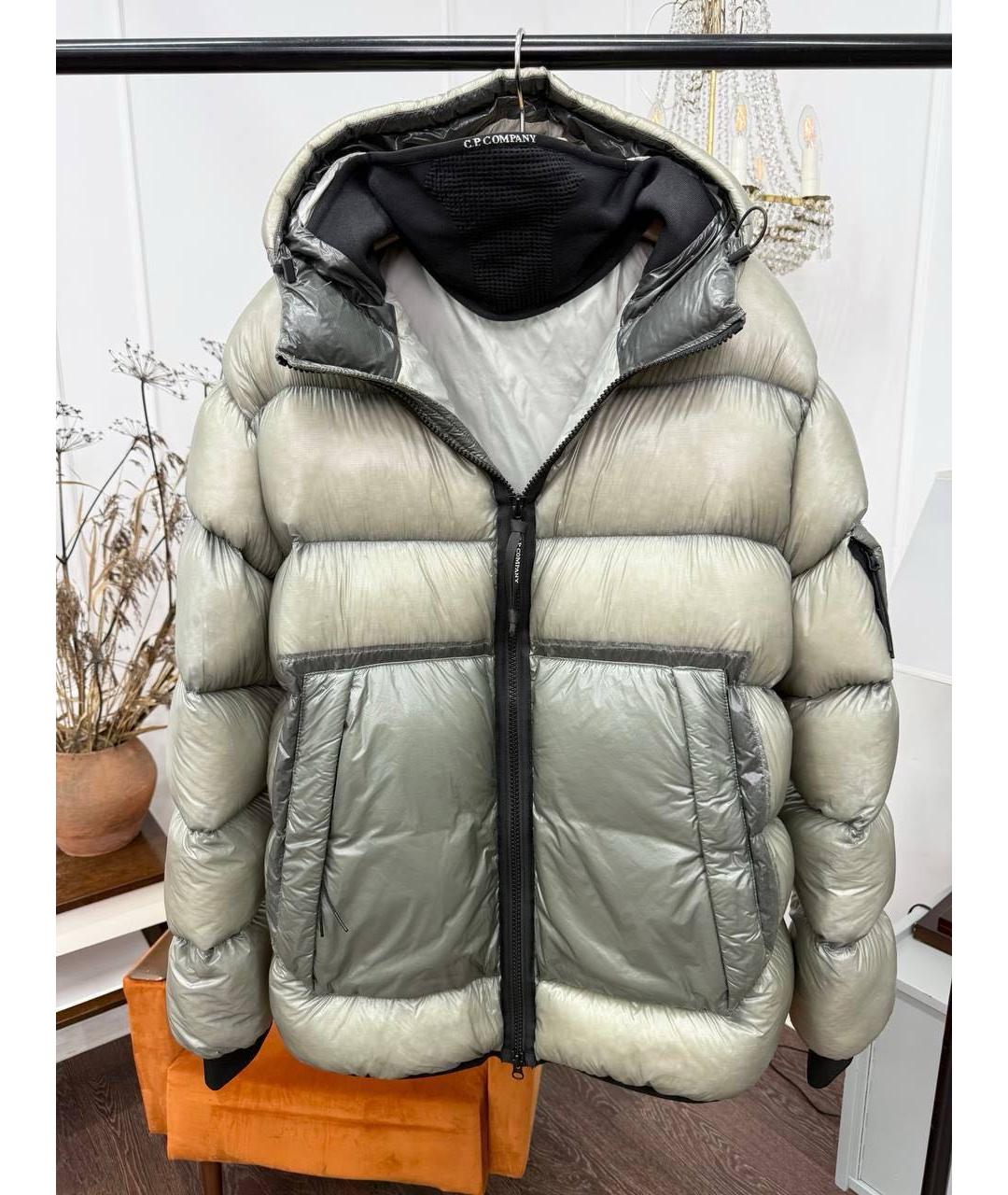 CP COMPANY Серый полиамидовый пуховик, фото 2
