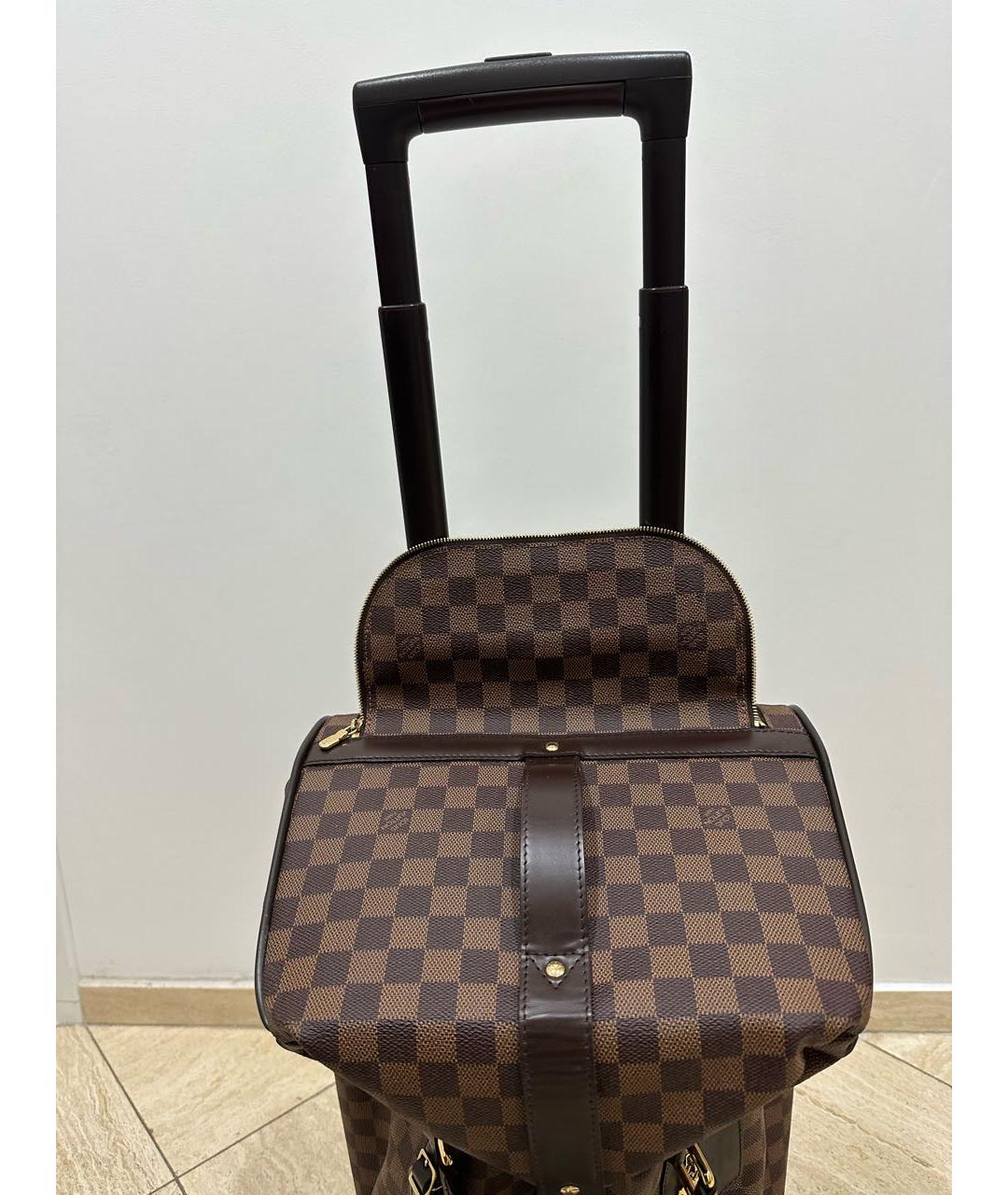 LOUIS VUITTON Коричневый чемодан, фото 7