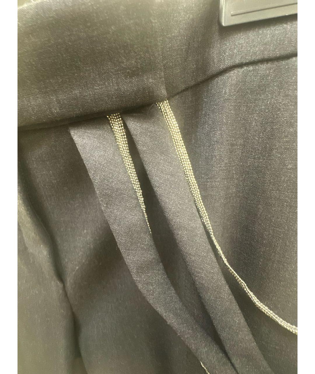 BRUNELLO CUCINELLI Антрацитовый шерстяной костюм с брюками, фото 4