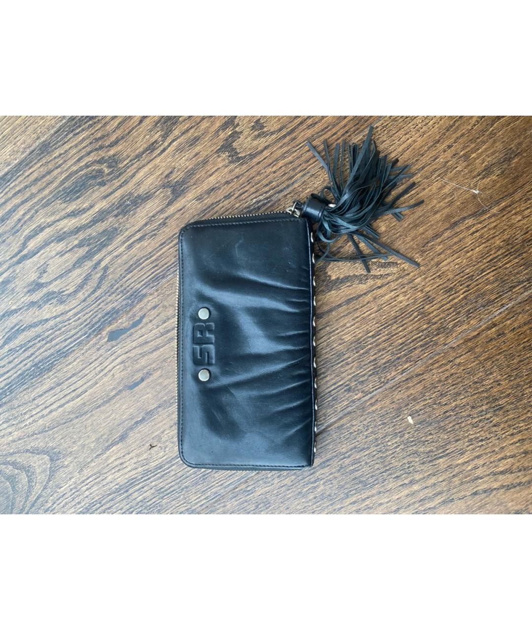 SONIA RYKIEL Черный кожаный кошелек, фото 2