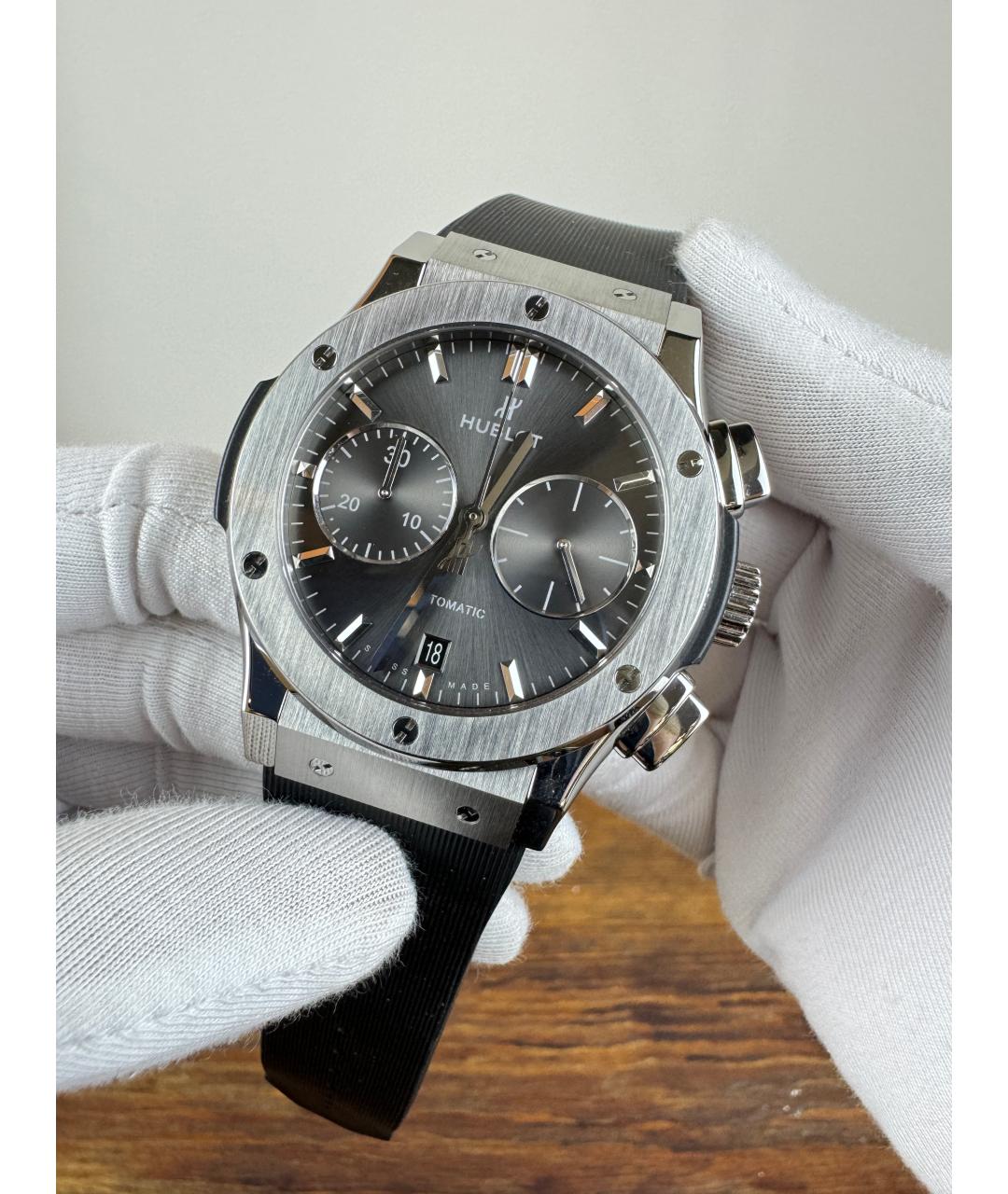 HUBLOT Черные металлические часы, фото 2