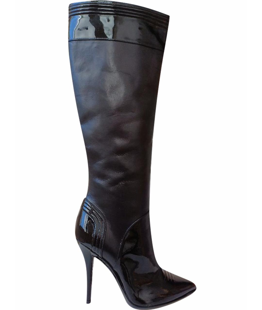 CASADEI Черные кожаные сапоги, фото 1