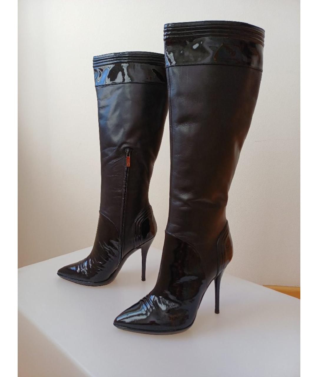 CASADEI Черные кожаные сапоги, фото 2