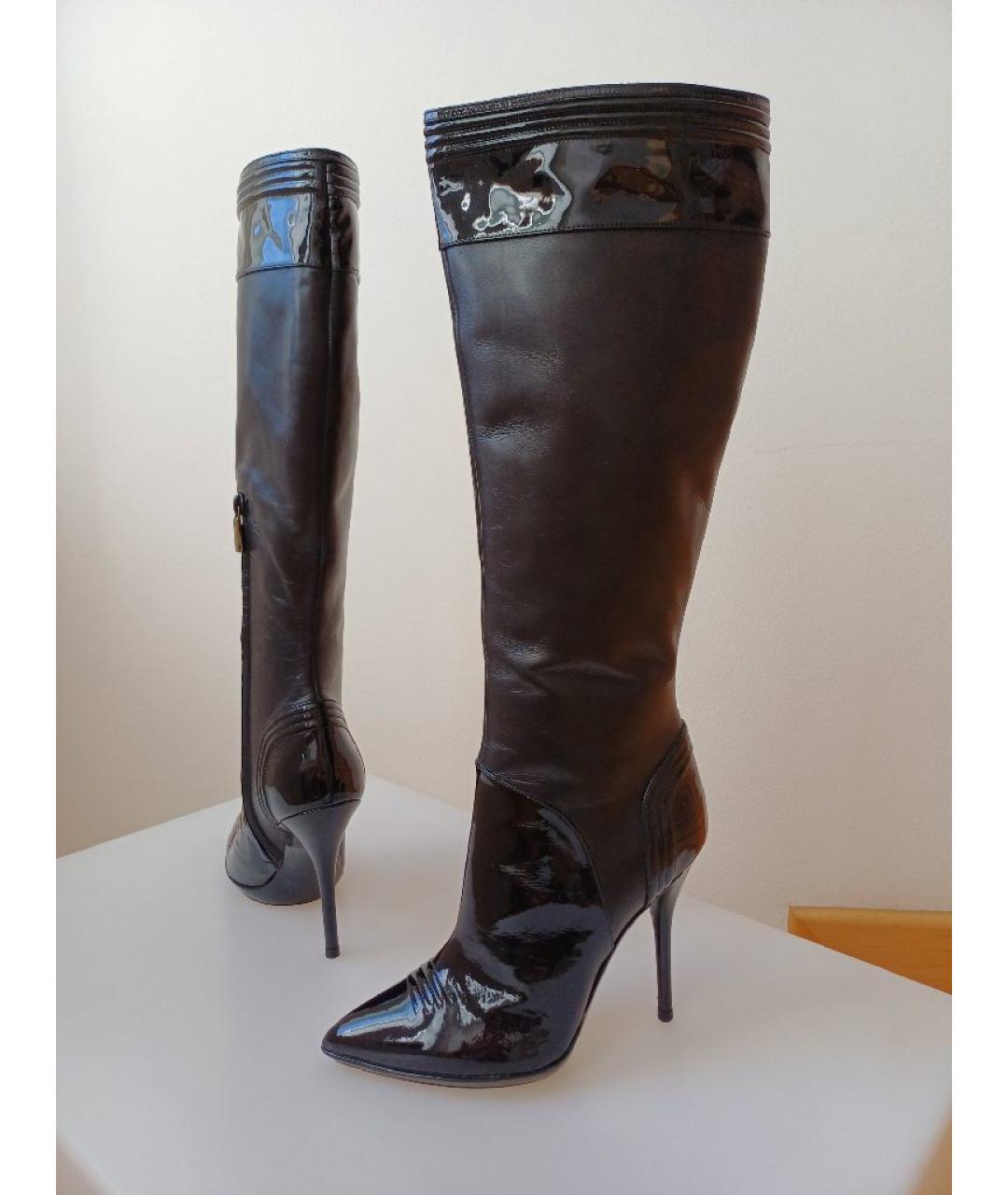CASADEI Черные кожаные сапоги, фото 3