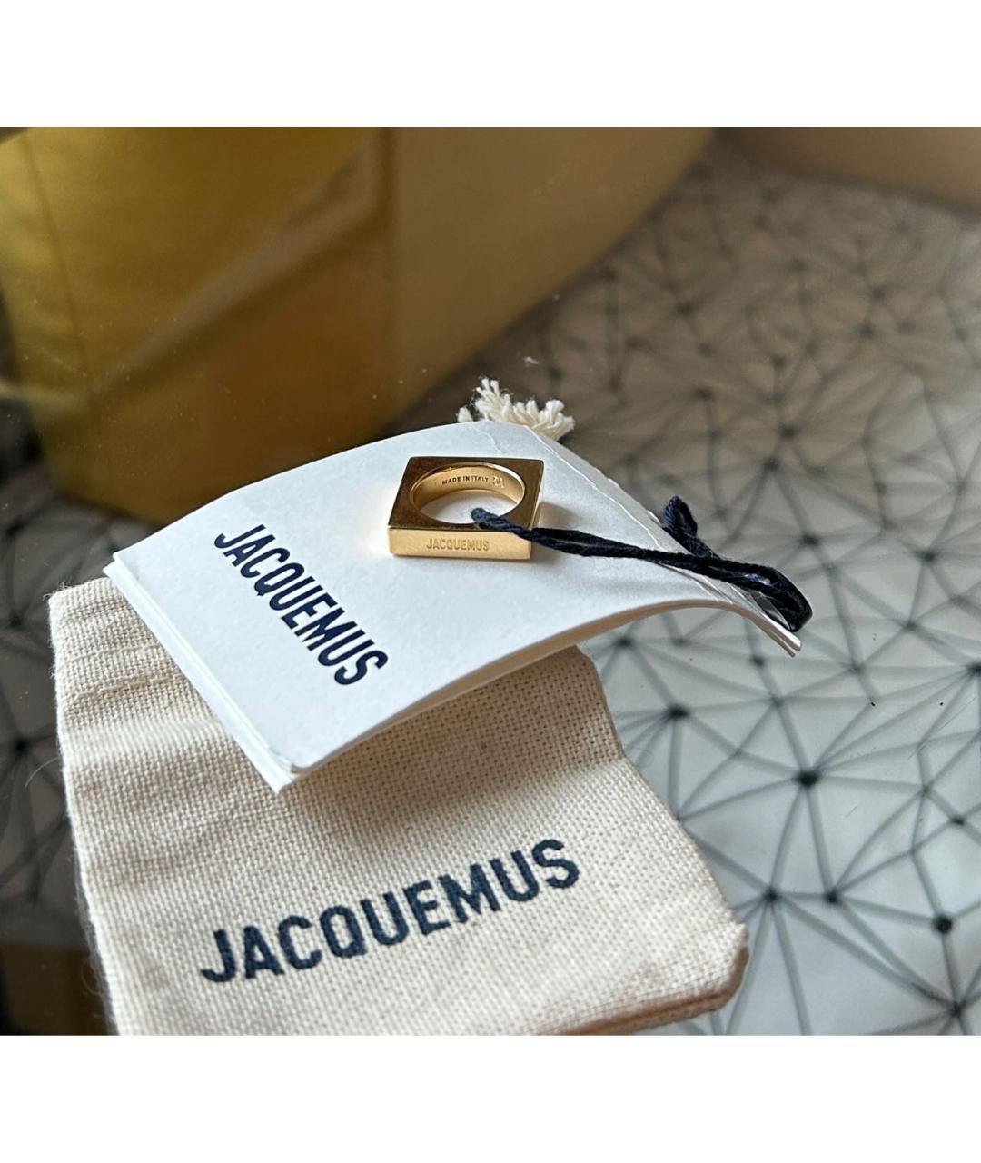 JACQUEMUS Золотое латунное кольцо, фото 2