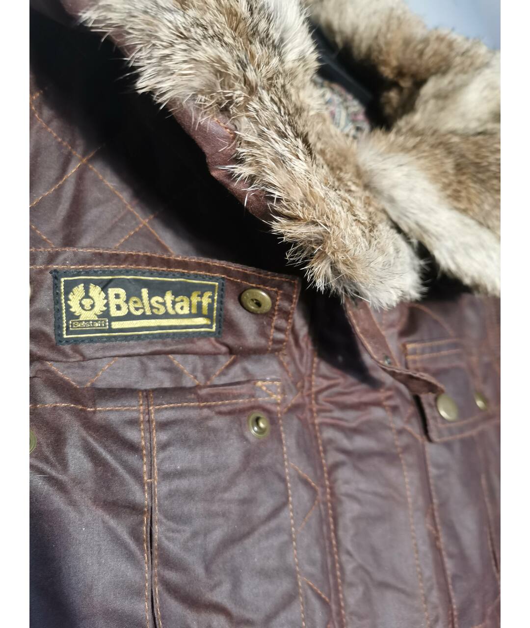 BELSTAFF Бордовая хлопковая куртка, фото 7