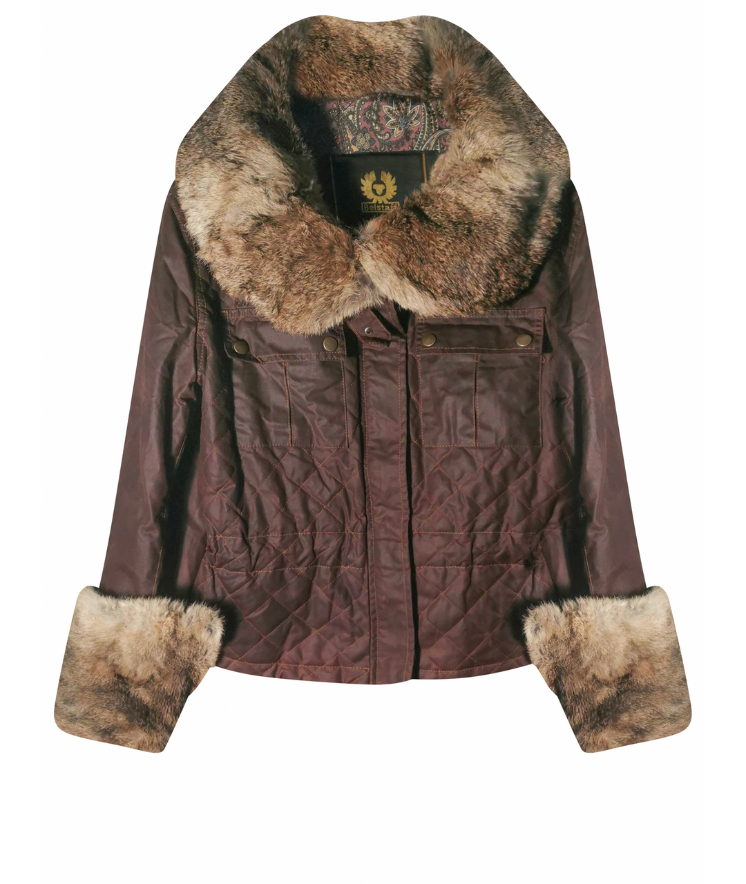 BELSTAFF Бордовая хлопковая куртка, фото 1