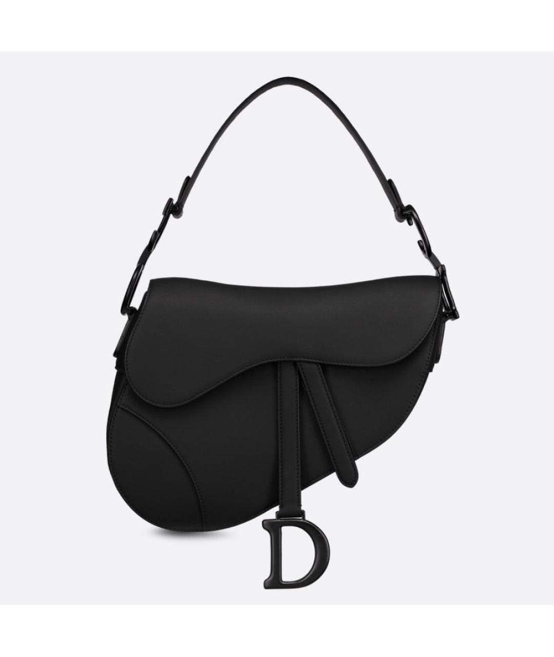 CHRISTIAN DIOR Черная кожаная сумка с короткими ручками, фото 9