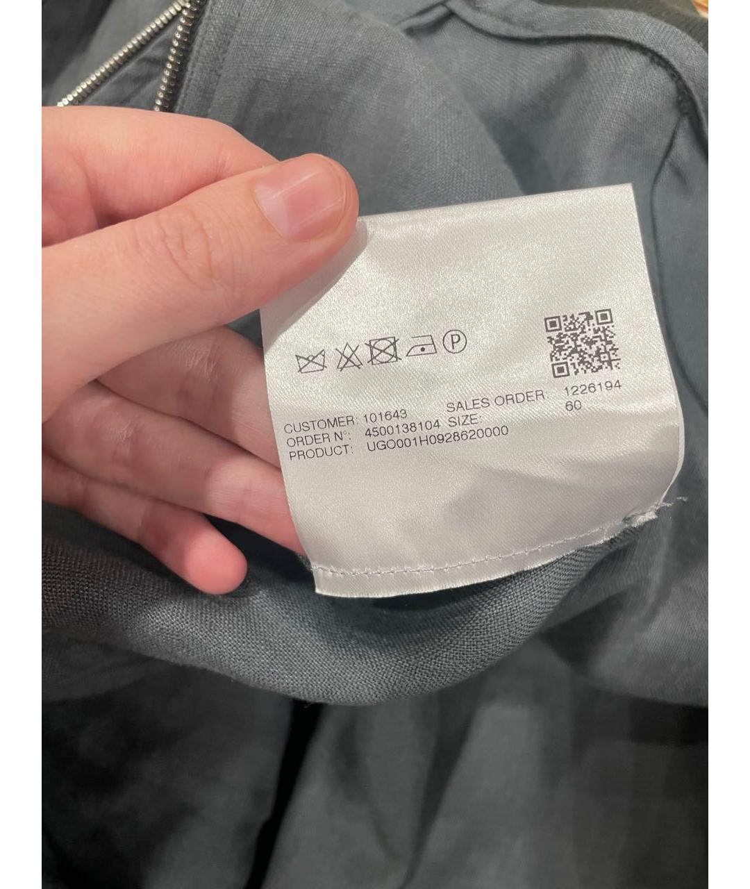 KITON Серая льняная куртка, фото 6