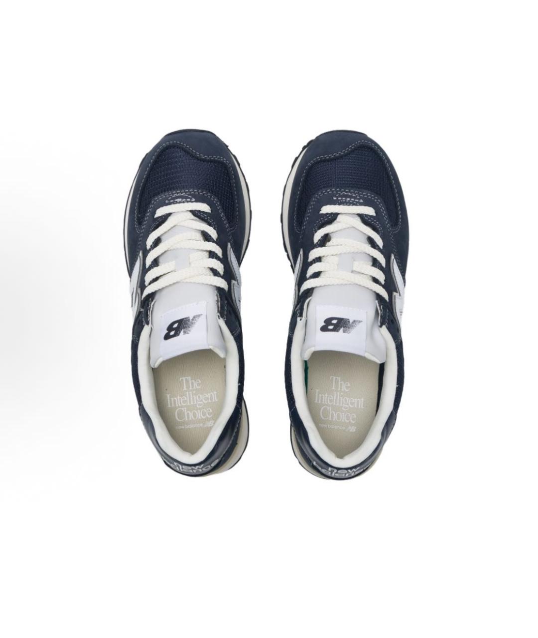 NEW BALANCE Темно-синие замшевые низкие кроссовки / кеды, фото 3