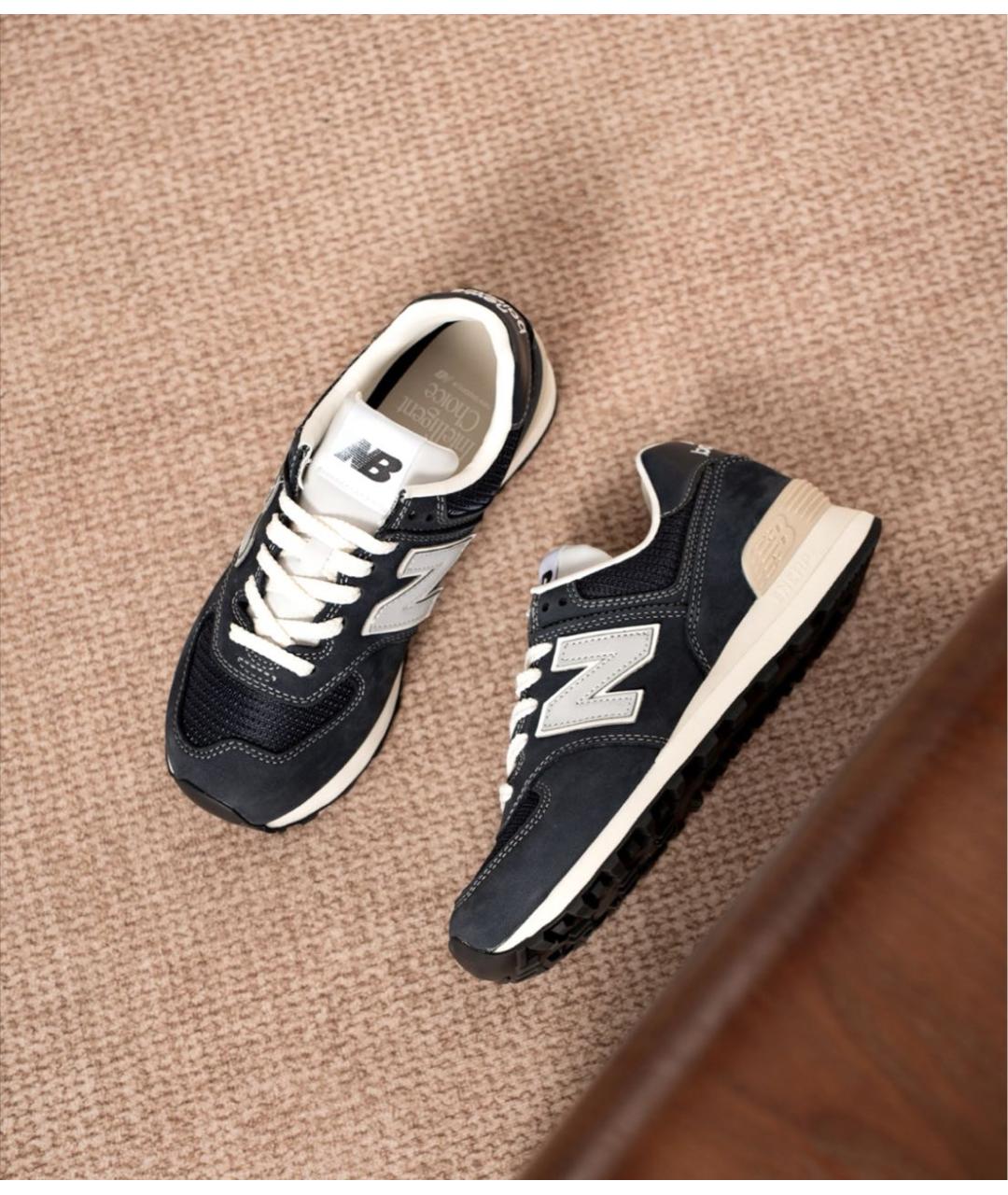 NEW BALANCE Темно-синие замшевые низкие кроссовки / кеды, фото 8