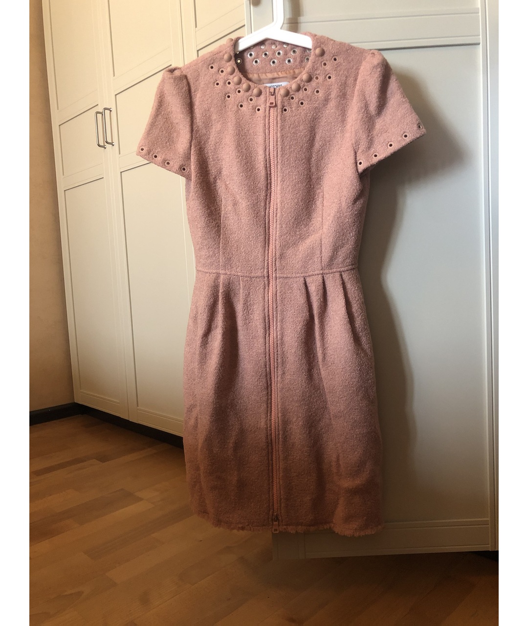 MOSCHINO Розовое шерстяное платье, фото 7