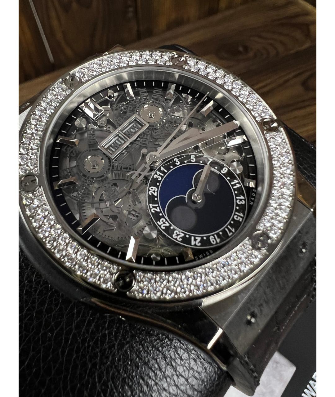 HUBLOT Черные металлические часы, фото 3