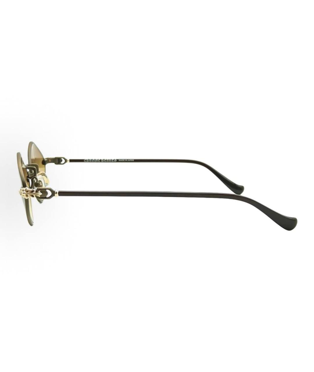CHROME HEARTS Желтые металлические солнцезащитные очки, фото 3