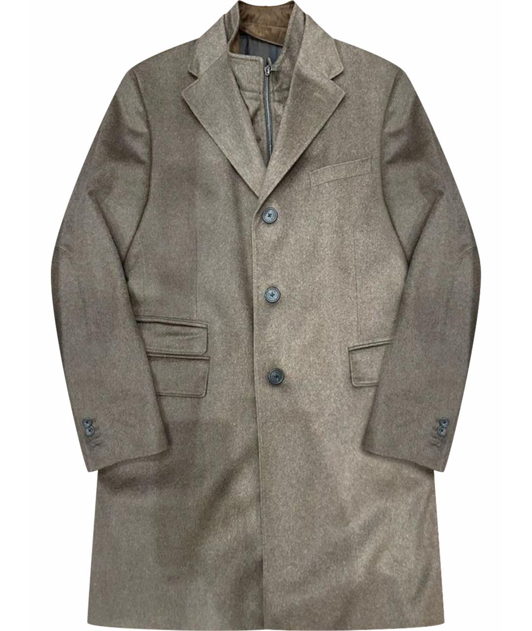 CORNELIANI Коричневое кашемировое пальто, фото 1