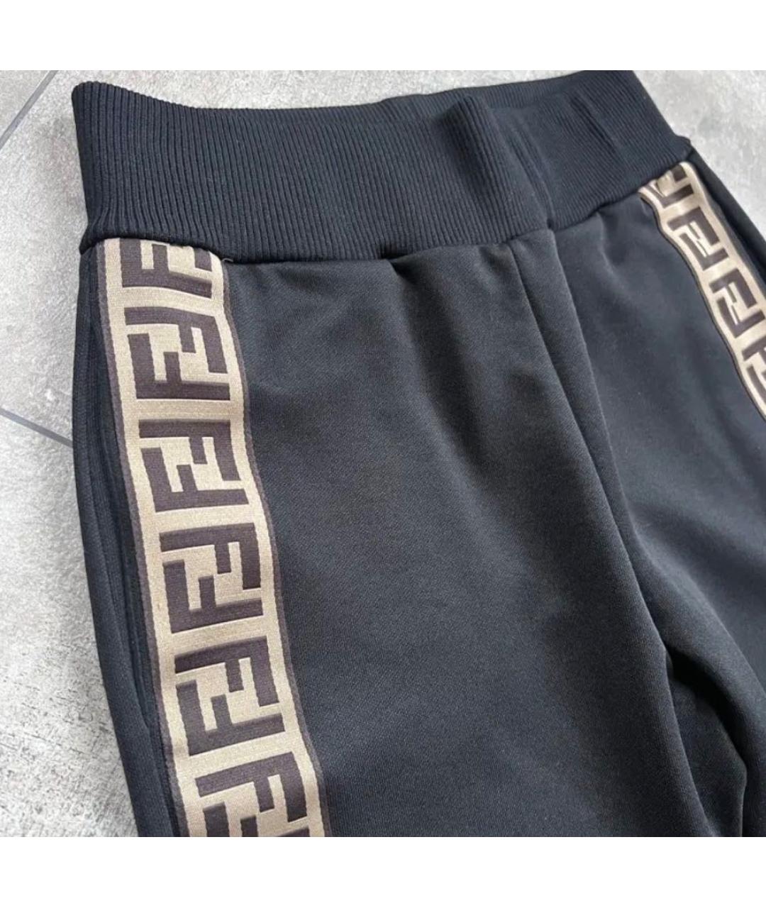 FENDI Черные брюки узкие, фото 3