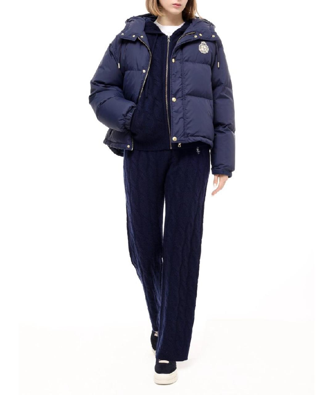 SPORTY AND RICH Темно-синяя полиэстеровая куртка, фото 7