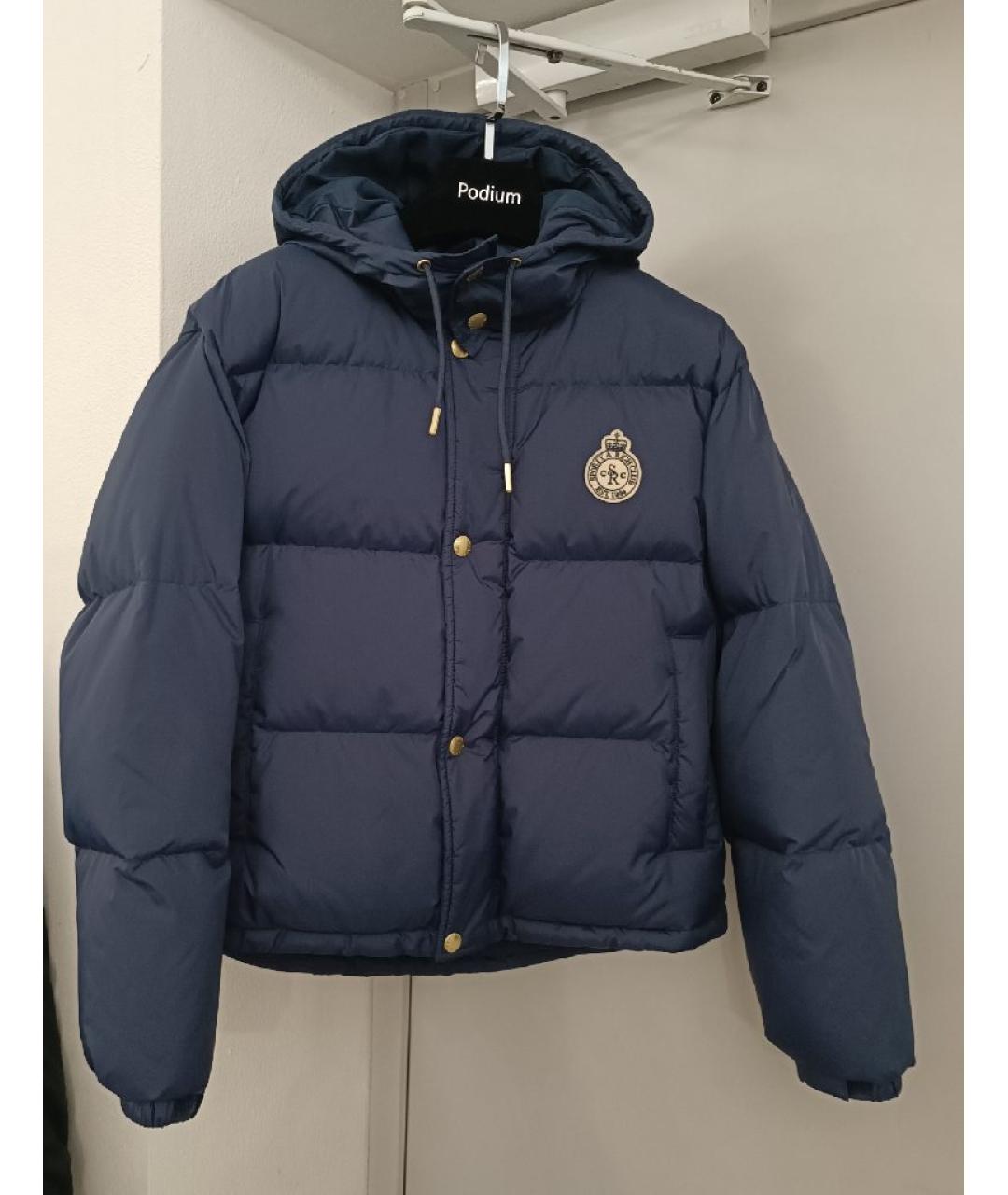 SPORTY AND RICH Темно-синяя полиэстеровая куртка, фото 10