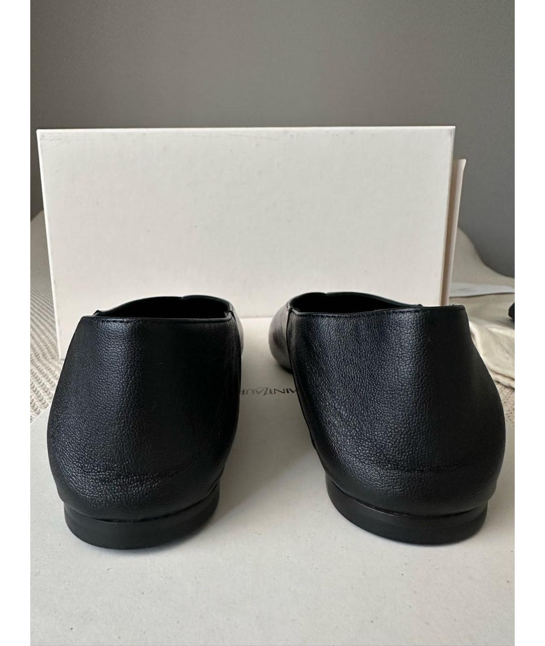 SAINT LAURENT Черные кожаные балетки, фото 4