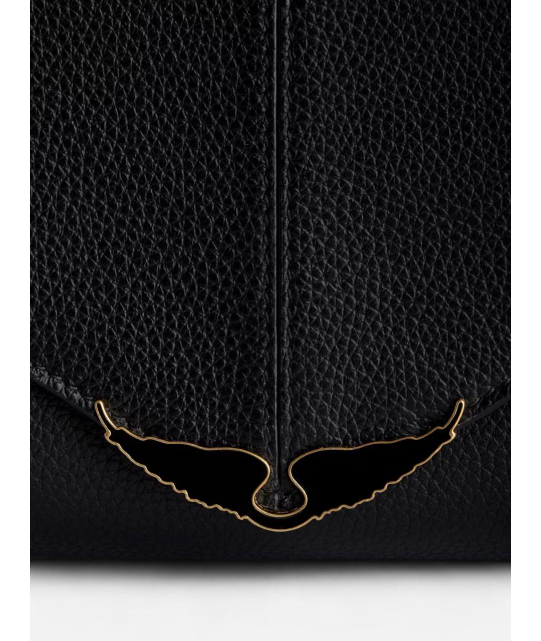 ZADIG & VOLTAIRE Черная кожаная сумка через плечо, фото 3