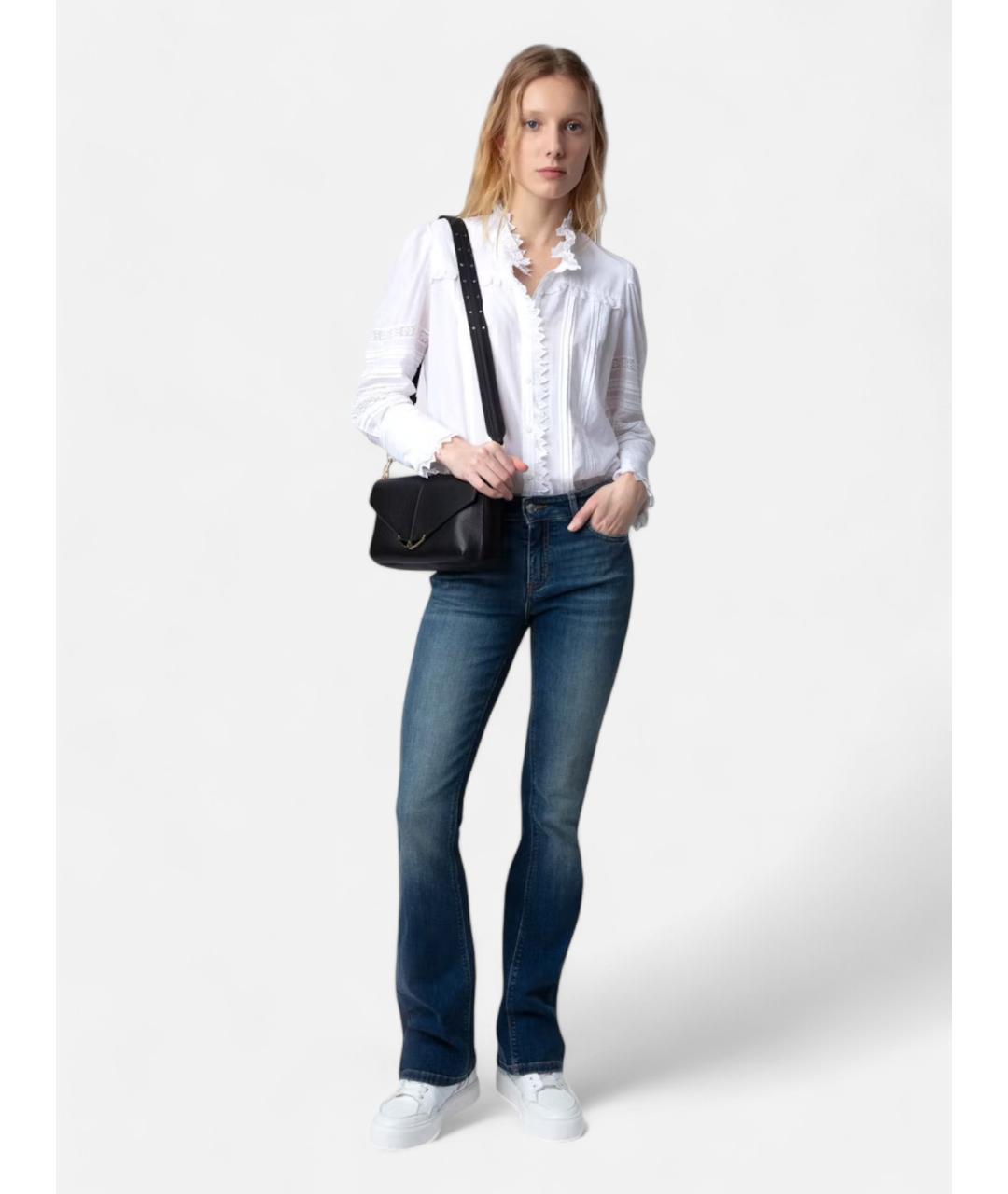 ZADIG & VOLTAIRE Черная кожаная сумка через плечо, фото 7