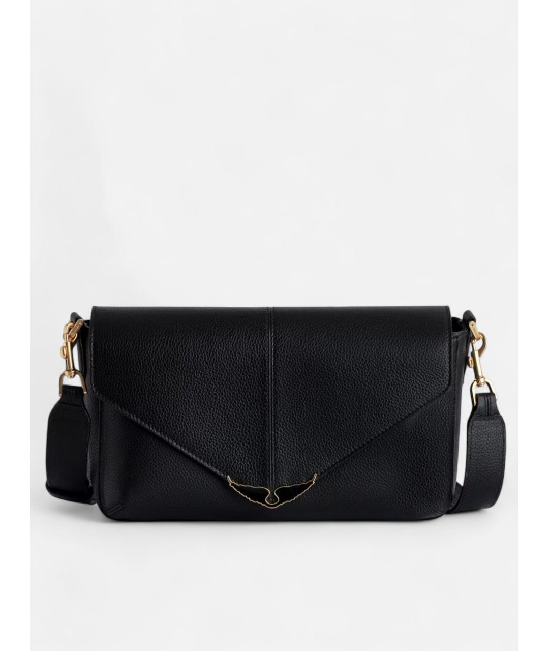 ZADIG & VOLTAIRE Черная кожаная сумка через плечо, фото 9