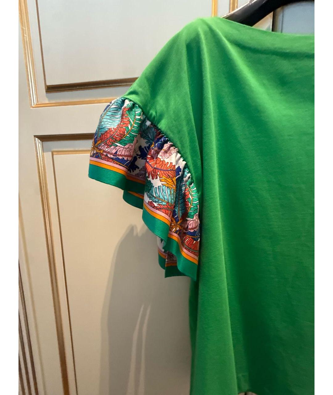 EMILIO PUCCI Зеленая хлопковая футболка, фото 2