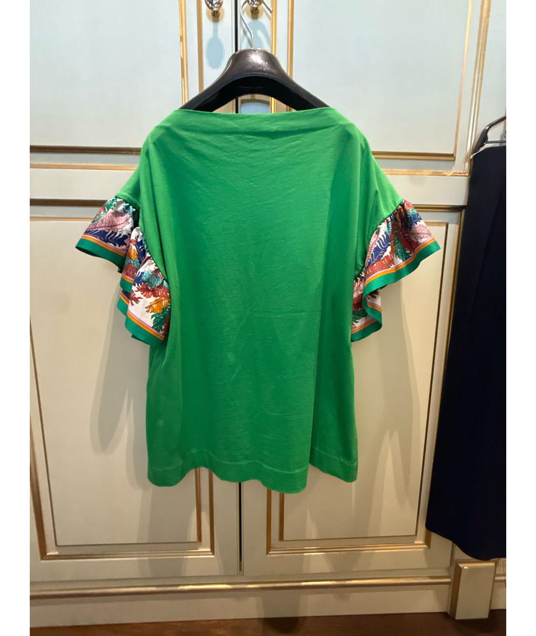 EMILIO PUCCI Зеленая хлопковая футболка, фото 3