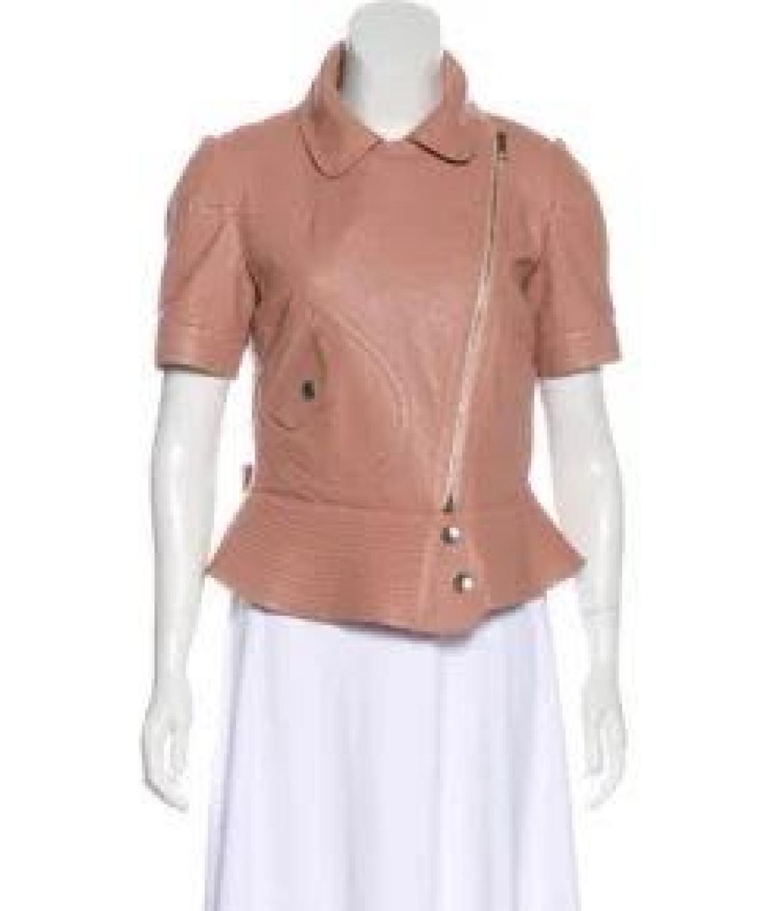 LOUIS VUITTON Розовая кожаная куртка, фото 6