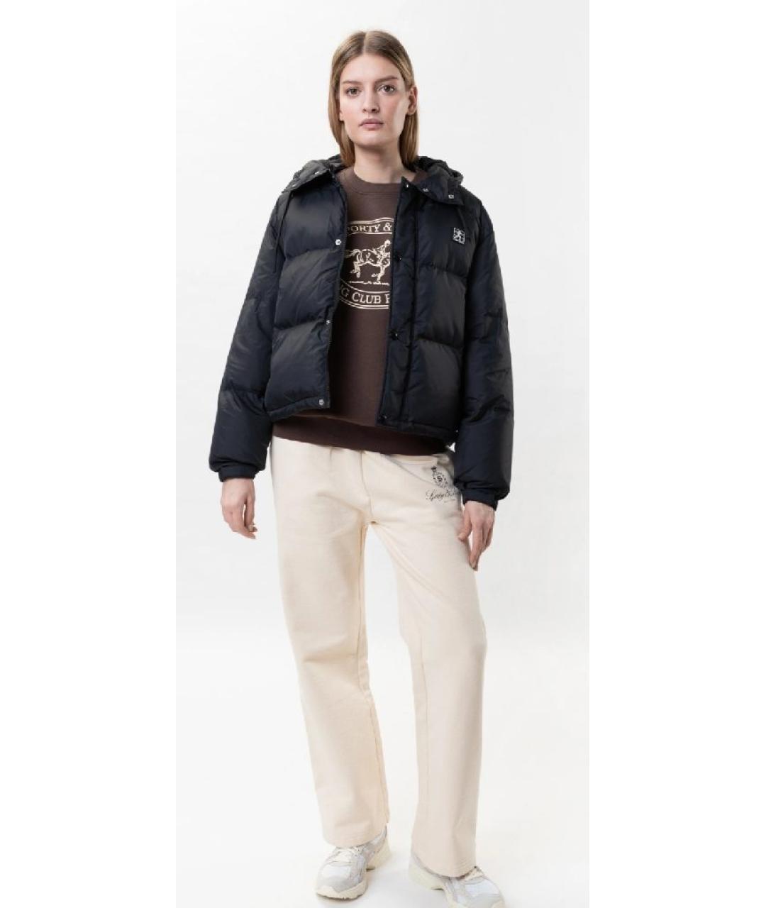 SPORTY AND RICH Черная полиэстеровая куртка, фото 6