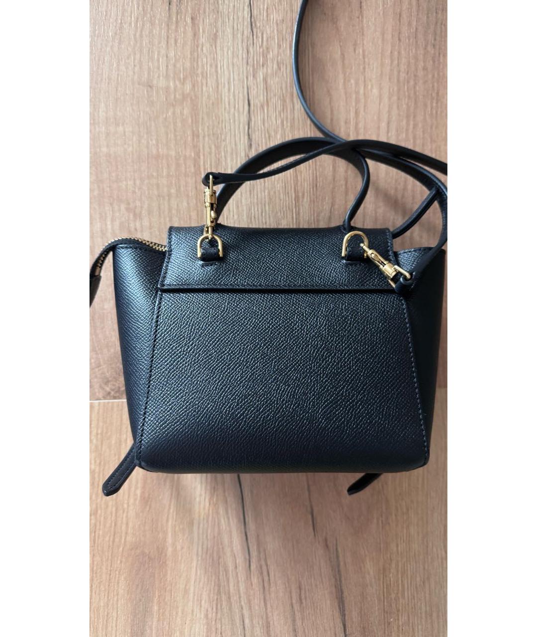 CELINE Черная кожаная сумка через плечо, фото 3