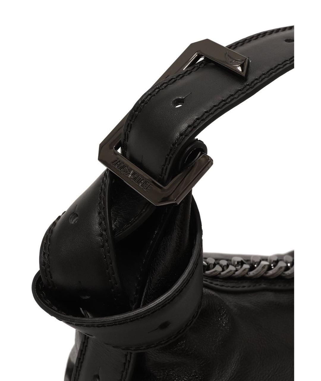 ZADIG & VOLTAIRE Черная кожаная сумка с короткими ручками, фото 7