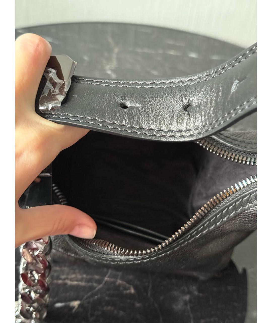 ZADIG & VOLTAIRE Черная кожаная сумка с короткими ручками, фото 4