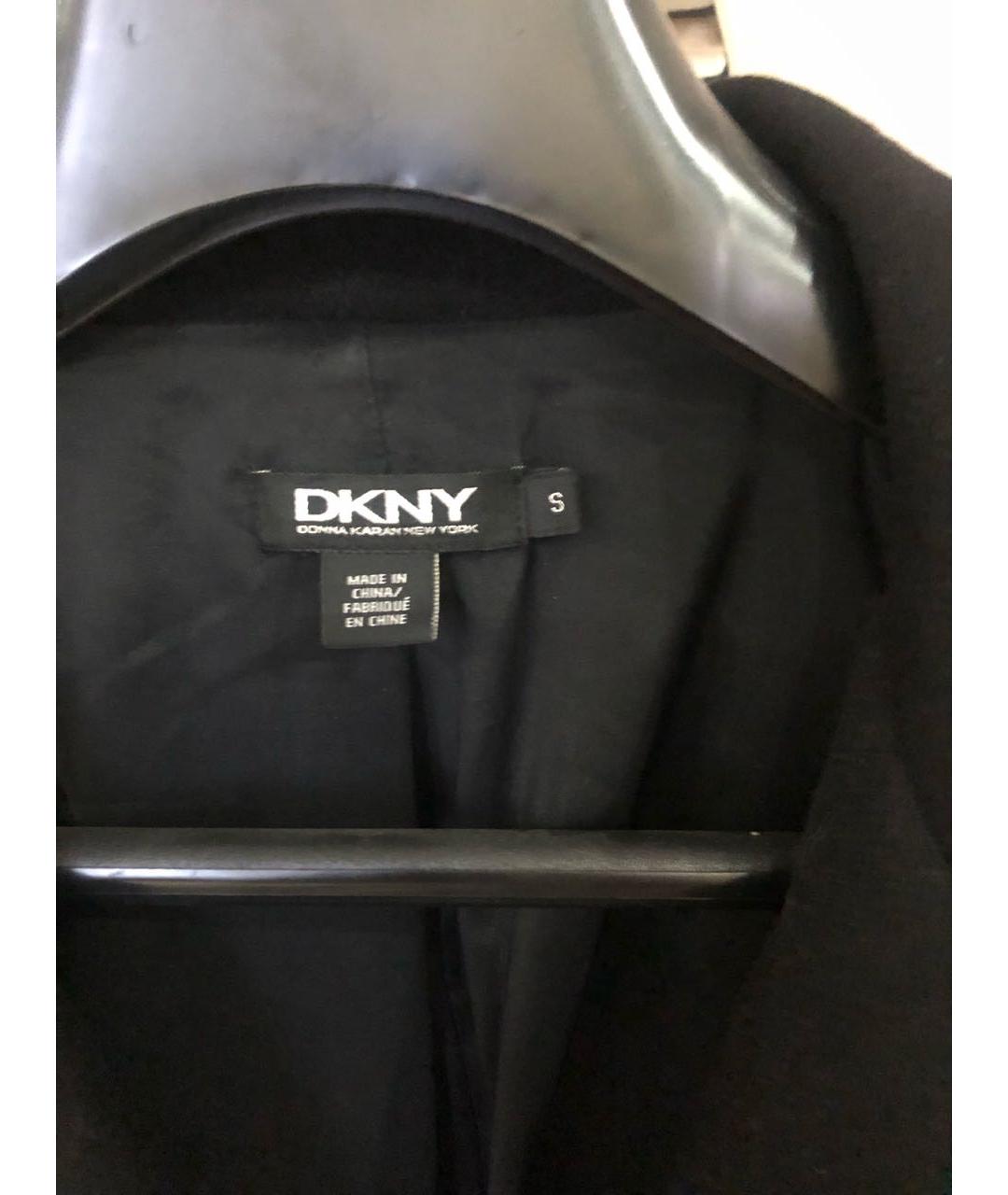 DKNY Черное шерстяное пальто, фото 3