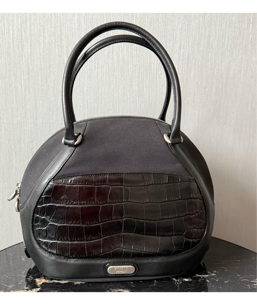ALEXANDER MCQUEEN Черная кожаная сумка с короткими ручками, фото 3