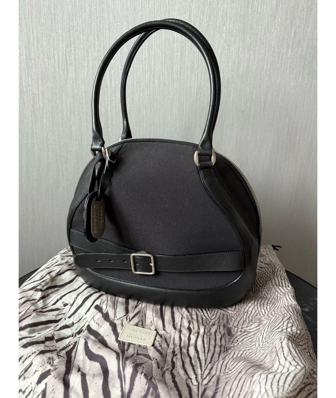 ALEXANDER MCQUEEN Черная кожаная сумка с короткими ручками, фото 8