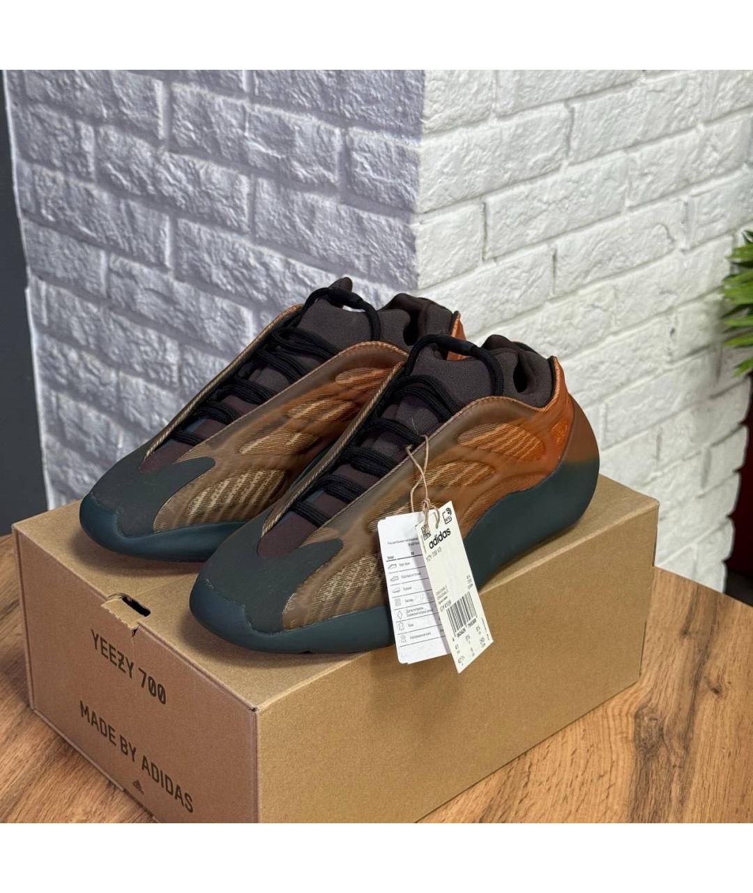 YEEZY Коричневые низкие кроссовки / кеды, фото 6