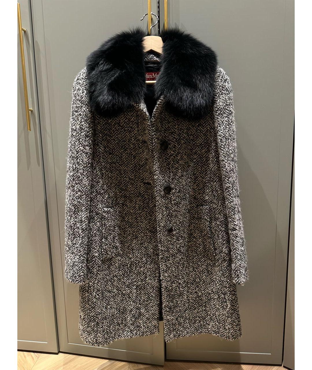 MAX MARA Серое шерстяное пальто, фото 5