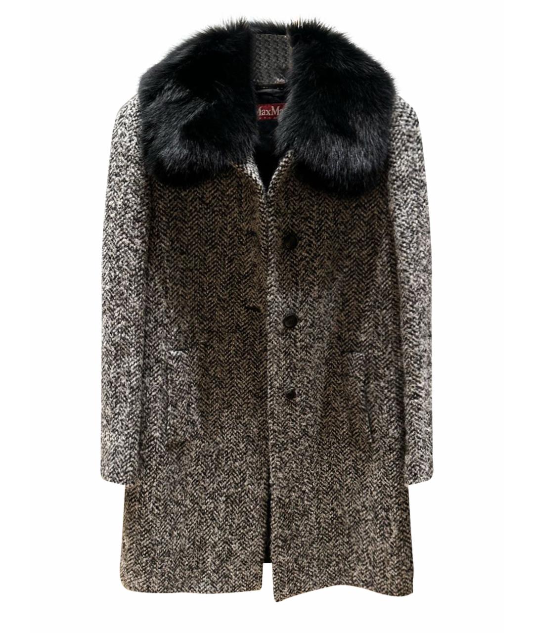 MAX MARA Серое шерстяное пальто, фото 1