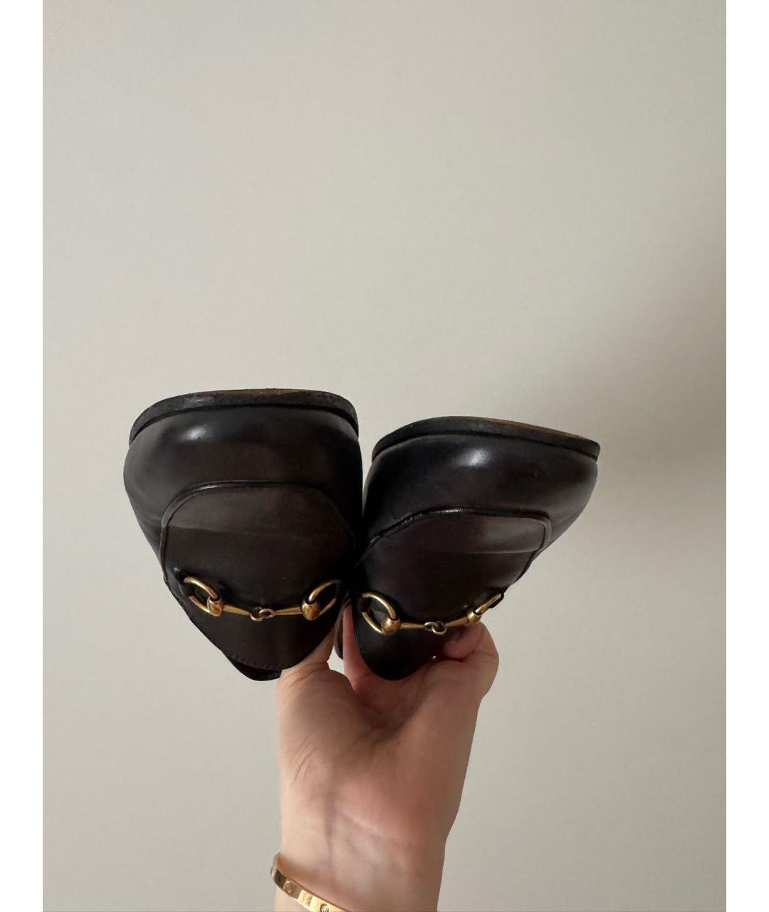 GUCCI Черные кожаные лоферы, фото 4