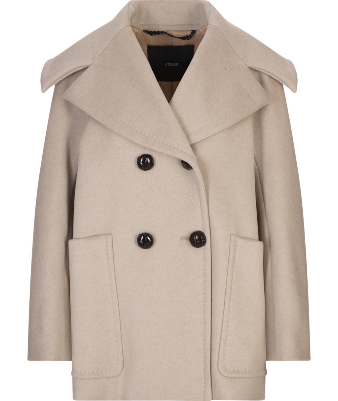 MAX MARA Бежевое кашемировое пальто, фото 1