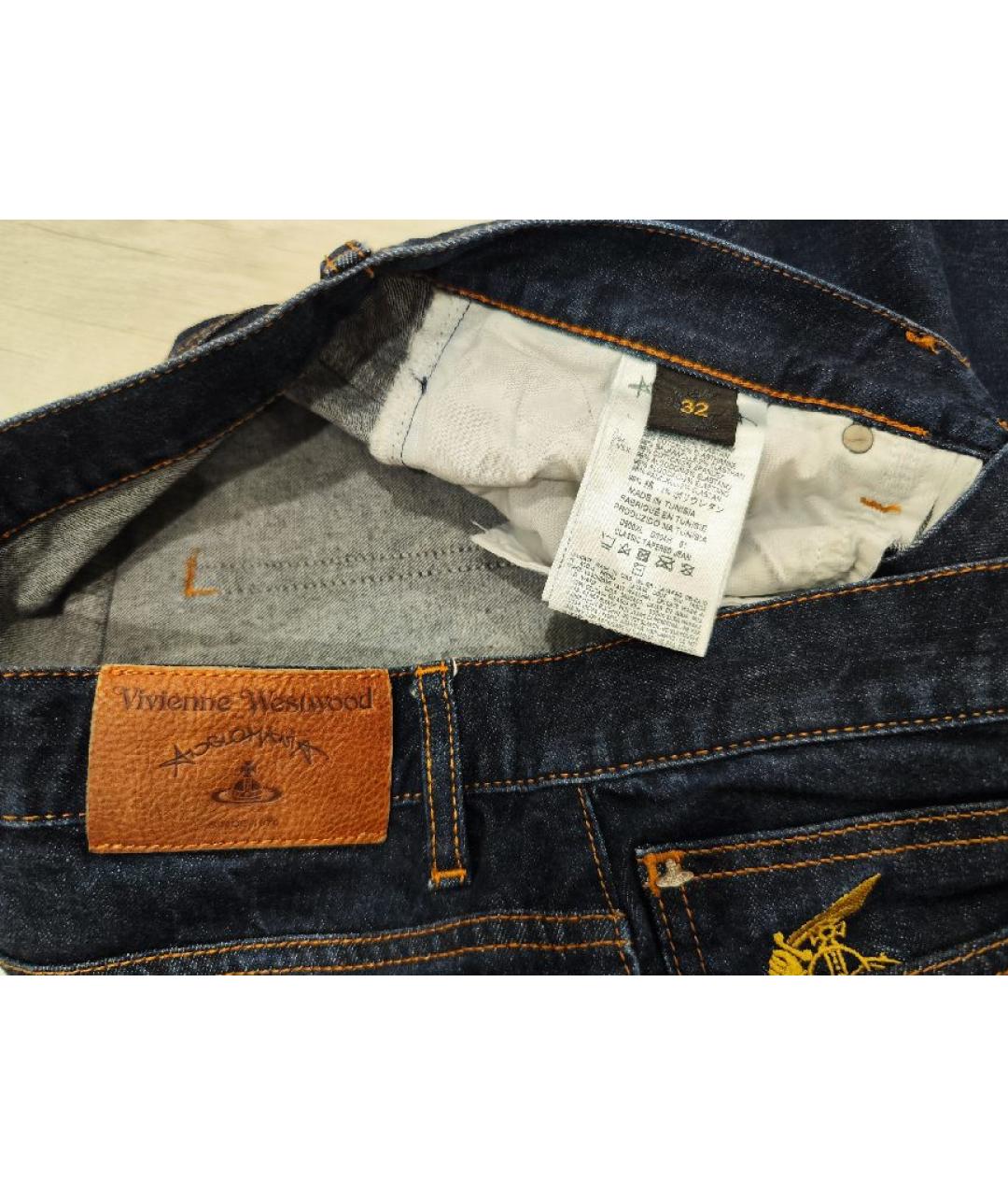 VIVIENNE WESTWOOD Темно-синие хлопко-эластановые джинсы скинни, фото 6