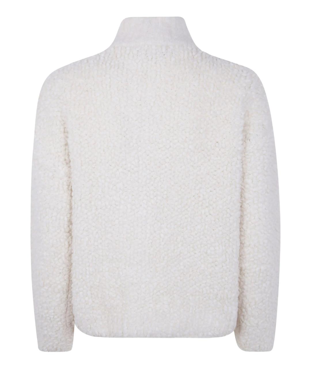 MAX MARA STUDIO Белый шерстяной кардиган, фото 2