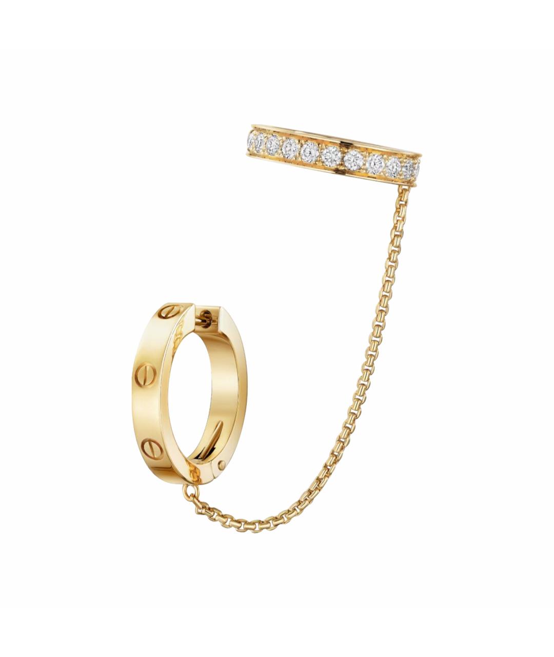 CARTIER Желтые серьги из желтого золота, фото 1