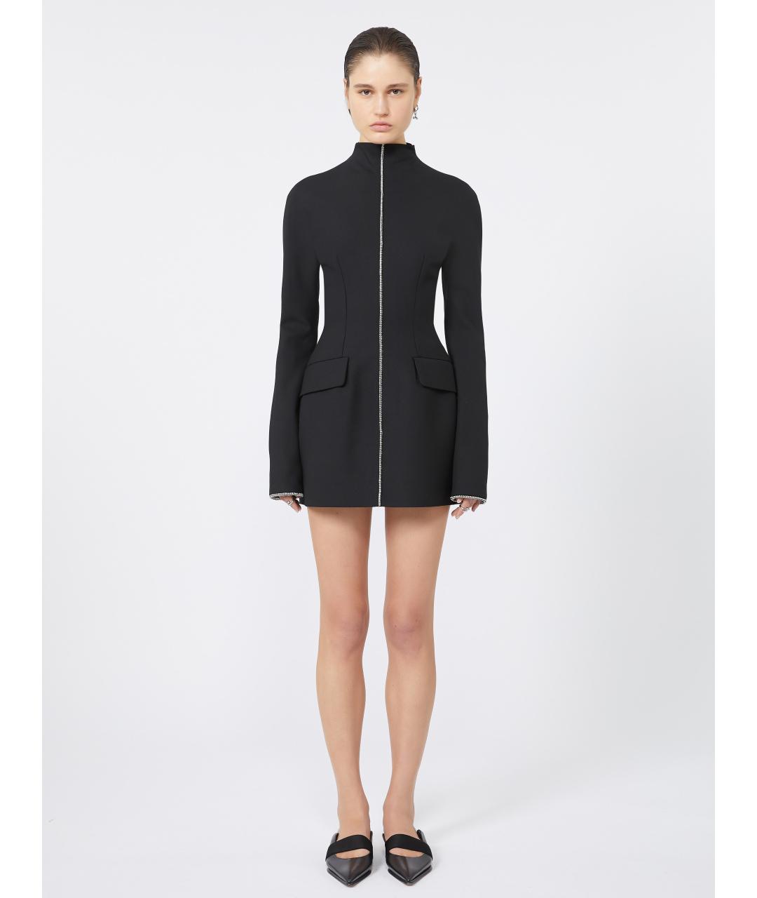 SPORTMAX Черное полиэстеровое платье, фото 3