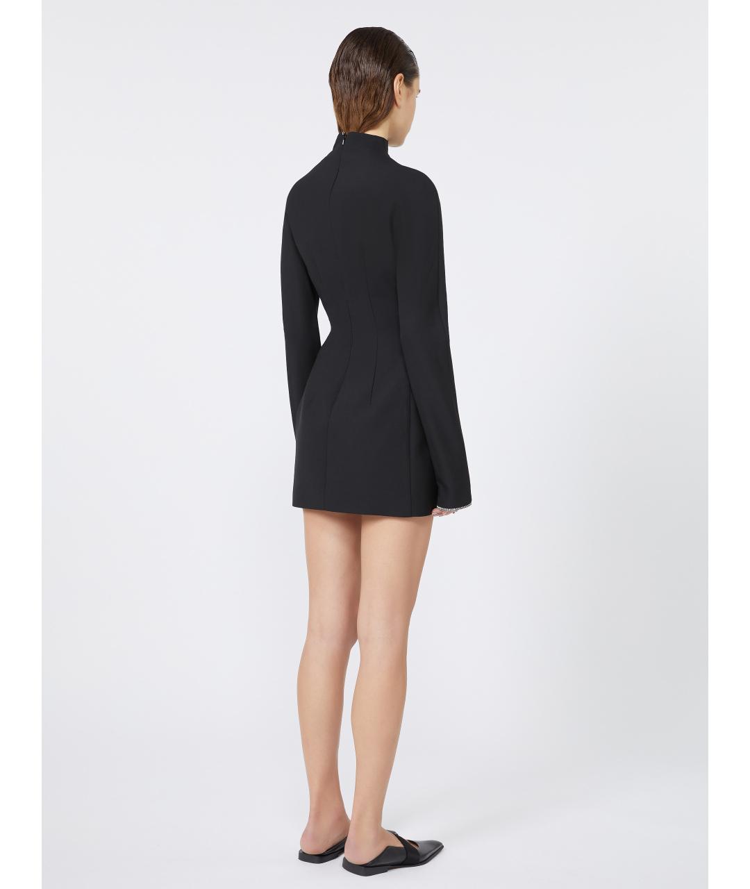 SPORTMAX Черное полиэстеровое платье, фото 4