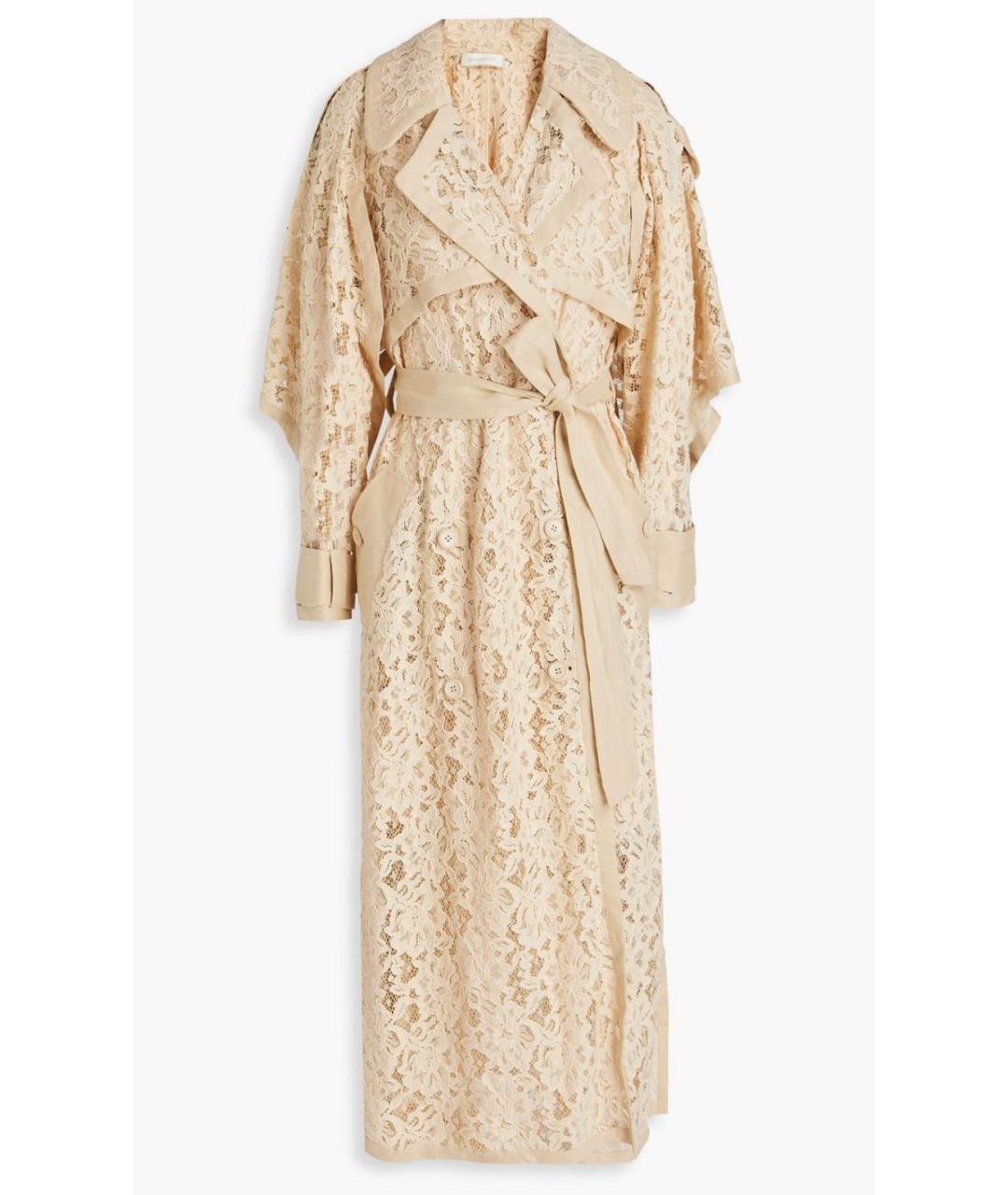 ZIMMERMANN Бежевое хлопковое коктейльное платье, фото 4