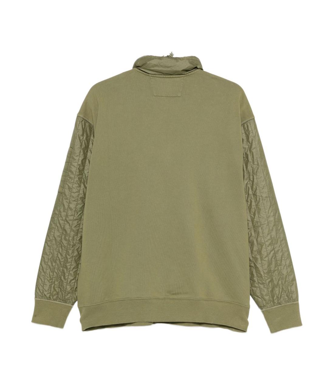 CP COMPANY Зеленый хлопковый джемпер / свитер, фото 2